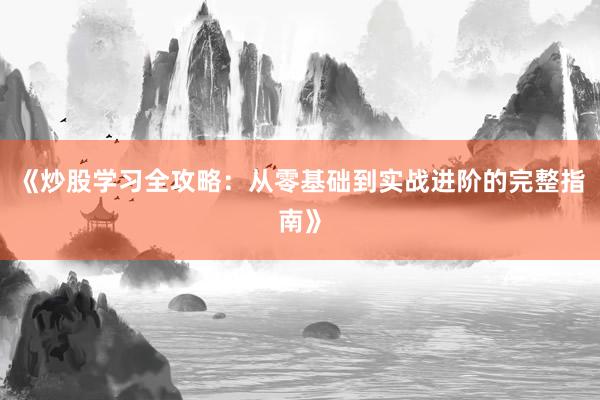 《炒股学习全攻略：从零基础到实战进阶的完整指南》