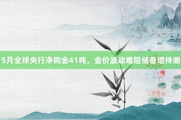5月全球央行净购金41吨,金价波动难阻储备增持潮