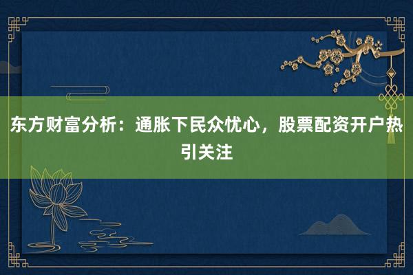 东方财富分析：通胀下民众忧心，股票配资开户热引关注