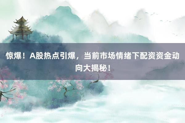 惊爆！A股热点引爆，当前市场情绪下配资资金动向大揭秘！