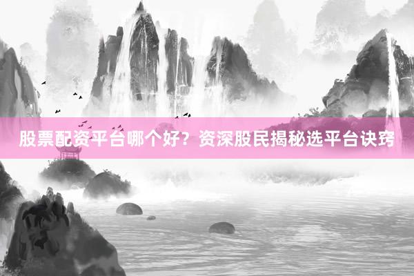 股票配资平台哪个好？资深股民揭秘选平台诀窍